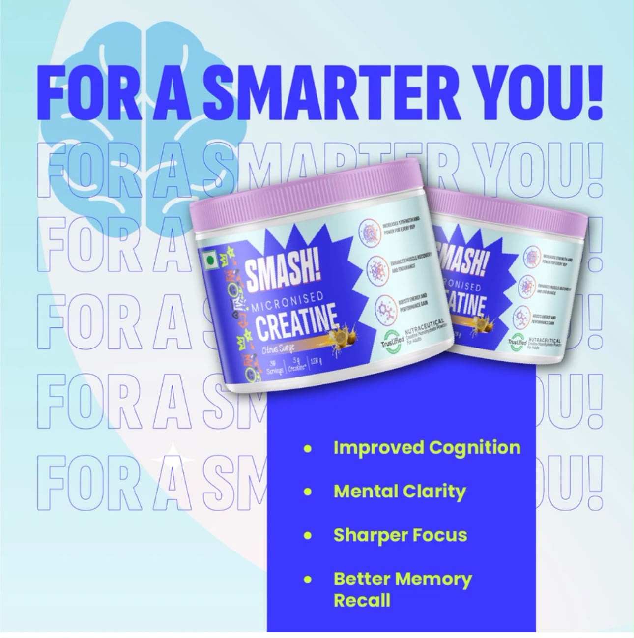 SMASH MICRONISED MONOHYDRATE CREATINE  120GM