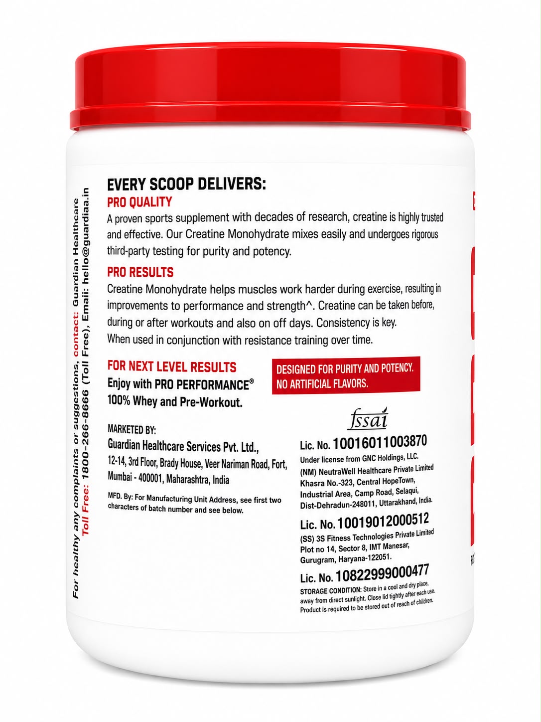 GNC  CREATINE MONOHYDRATE 250GM