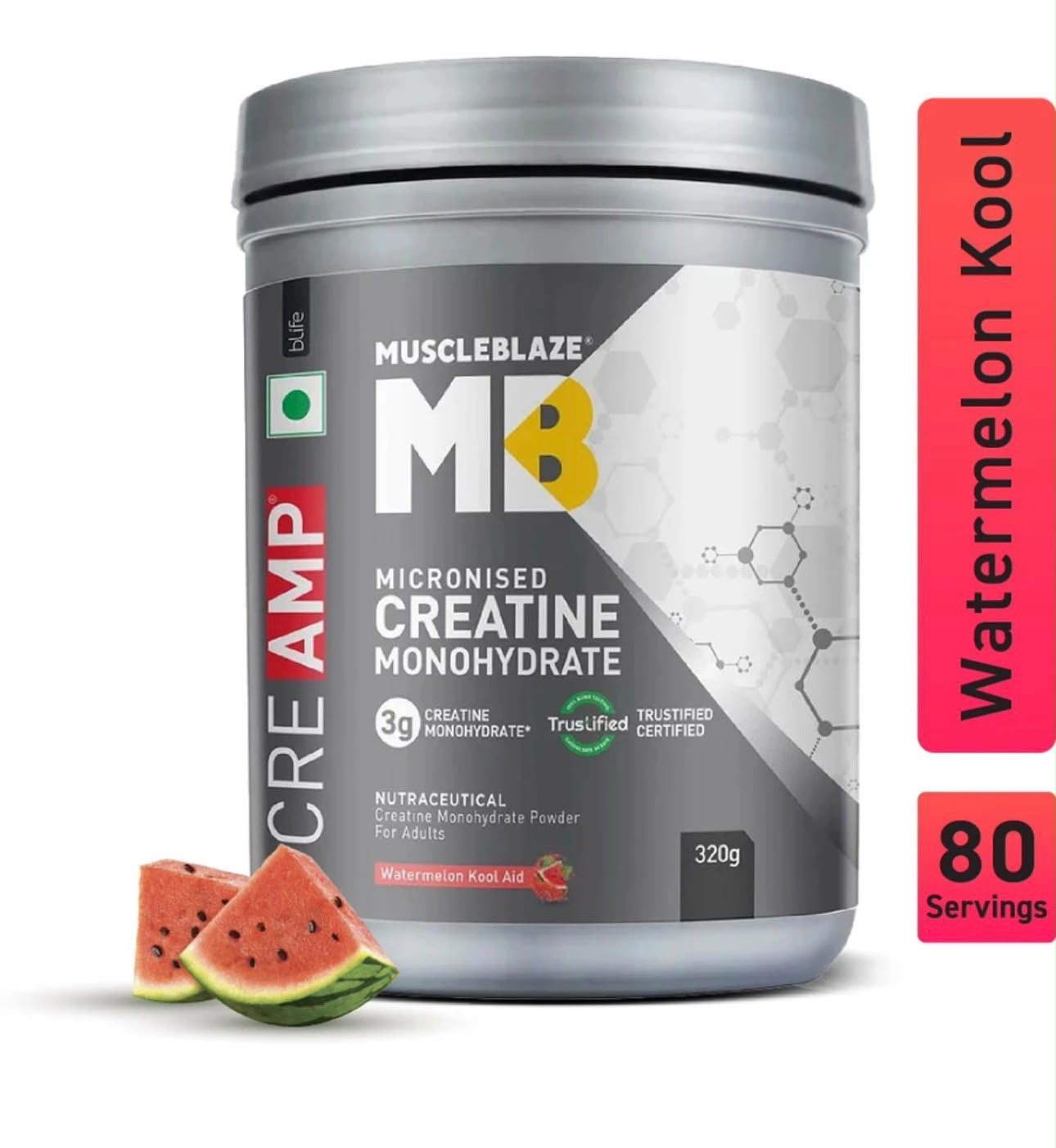 MUSCLEBLAZE MICRONIZED MONOHYDRATE CREAMP  CREATINE 320GM